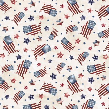 Farmhouse Americana Maps Ecru