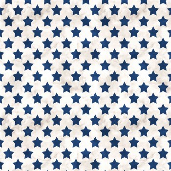 Farmhouse Americana Stars Ecru/Navy