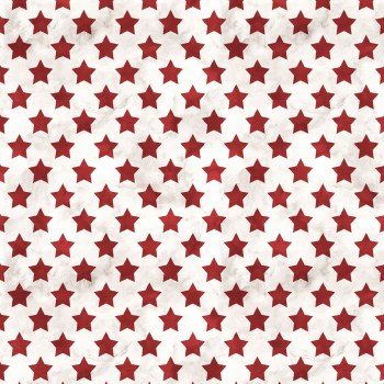Farmhouse Americana Stars Ecru/Red