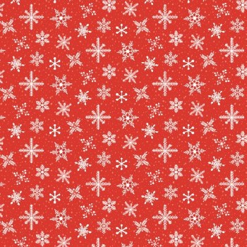 Prairie Christmas Snowfall Red
