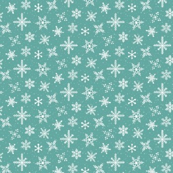 Prairie Christmas Snowfall Teal