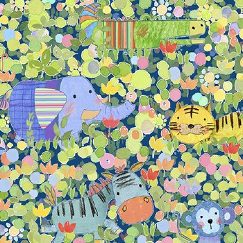 Jungle Friends Animals Navy