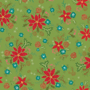 Snowed In Floral Green