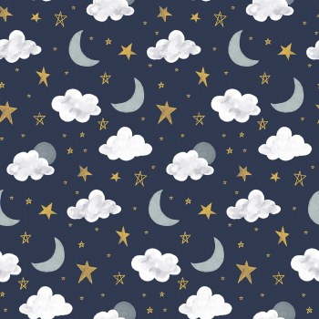 It's a Boy Stars and Moon Navy