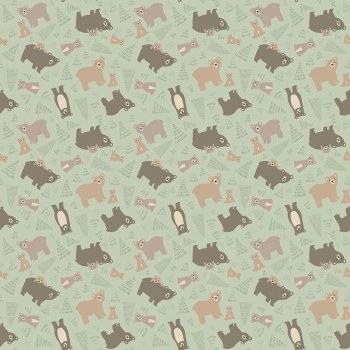 Elmer & Eloise Bears Flannel
