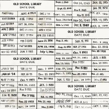 Old School Library Card White