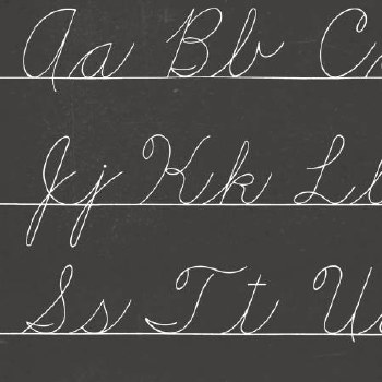 Old School Penmanship Charcoa