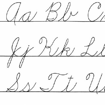 Old School Penmanship White