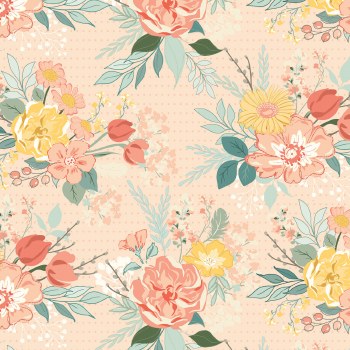 New Beginnings 108 Inch Floral Blush