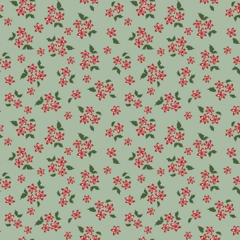 Mistletoe & Holly Floral Sage
