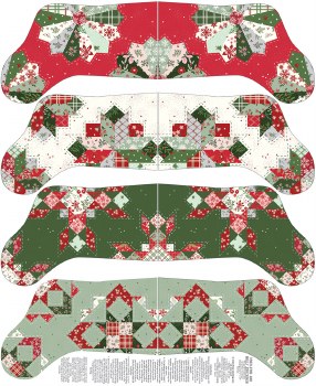 Mistletoe & Holly Stockings Panel