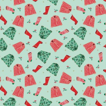 Flannel Christmas PJ's Songbir