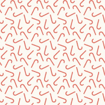 Flannel Christmas Canes Cream