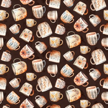 Coffee Time Mugs Brown