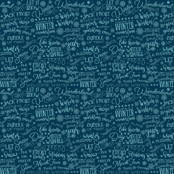 A Perfect Winter Text Navy