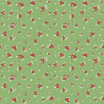 Little Ladybug Flowers Green