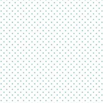 Swiss Dot White on Aqua