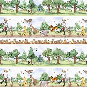 Classic Winnie the Pooh Stripe Brown Green
