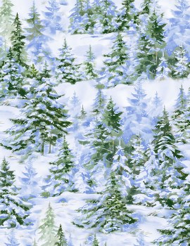 Winter Woodland Pine Trees