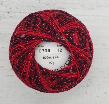 Valdani C709 Red Sparkle Sz12