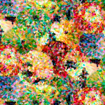 108" Impressionist Floral Mul