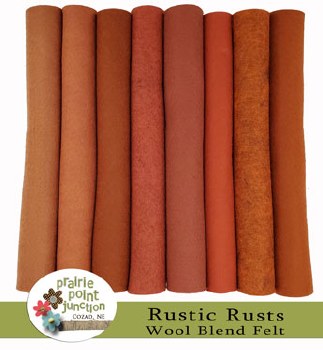 Rustic Rusts Wool Felt Bundle