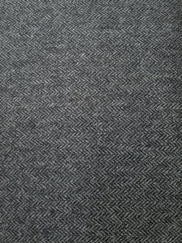 Wool 18" x 28" Grey Blk Herrin