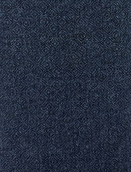 Wool 9" x 28" Blue Ink Diamond
