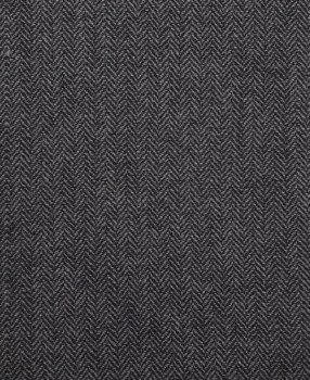 Wool Black Herringbone Yardage