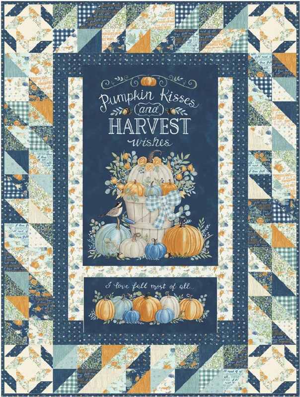 Charming Panel Quilt Kit - Harvest Wishes