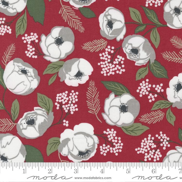 Old Fashioned Christmas Sprigs Red by My Mind's Eye for Riley Blake Designs