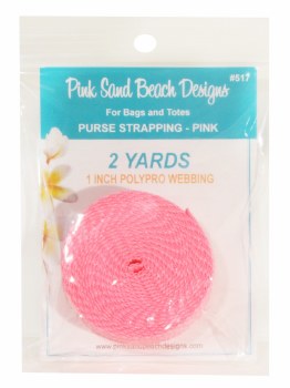 1" Purse Strapping - Pink