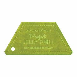 Jelly Roll Half Hexie Ruler