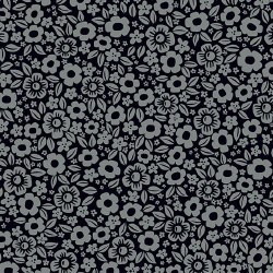 Ghostly Garden Floral Black