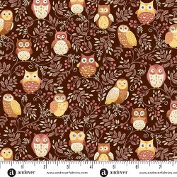 Hello Autumn Owls Brown