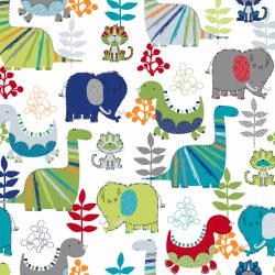 Comfy Flannel Dinosaur Bright