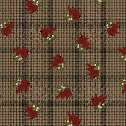 Cardinal With Plaid Mocha Cardinal With Plaid Mocha