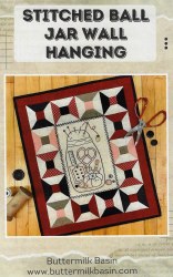 Stitched Ball Jar Wall Hanging