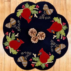 Cardinal Pinecones Mat