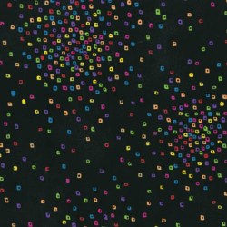 Confetti Squares Multi Black Confetti Squares Multi Black