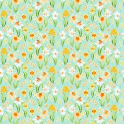 Spring Cheer Daffodil Teal
