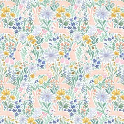 Hop to It Bunny Floral White