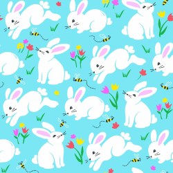 Spring Holidays Bunny Hop Blue