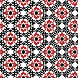 Moroccan Red Flower Trellis