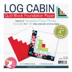 Log Cabin Block 4in Paper