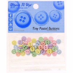 Buttons Tiny Pastel 40 Count