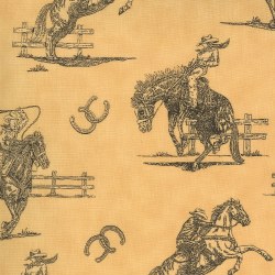 Home on the Range Bronc Burlap