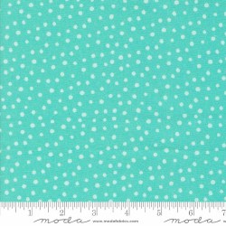 Flower Patches Dots Aqua