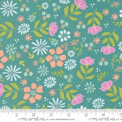 Laguna Sunrise Floral Teal