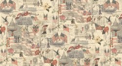Patriotic Porcelain Scene Mult